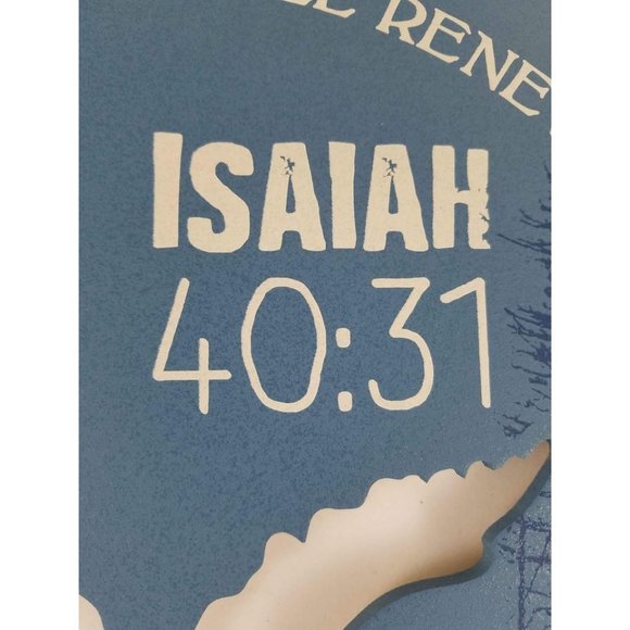 Wall Sign Hang Blue Eagle Cutout Isaiah 40:31 Those Who Hope in the Lord - Picture 2 of 6